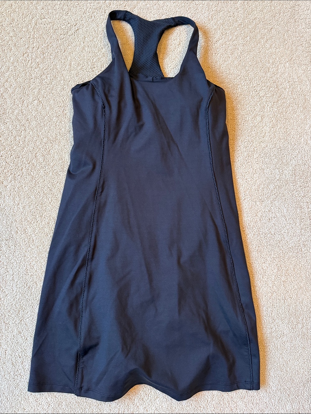 Outdoor Voices Black Racerback Active Dress w built in bodysuit